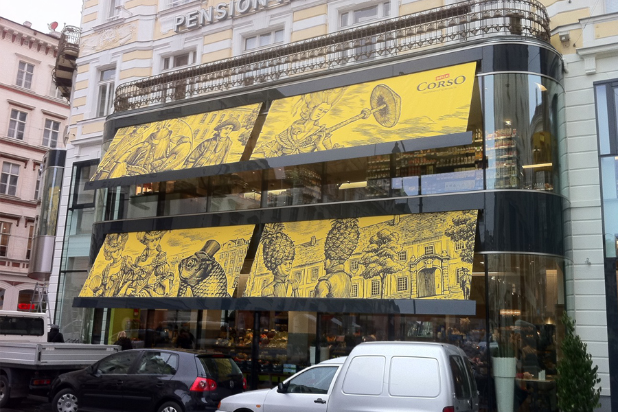 tende da sole per vetrine negozi di Roma